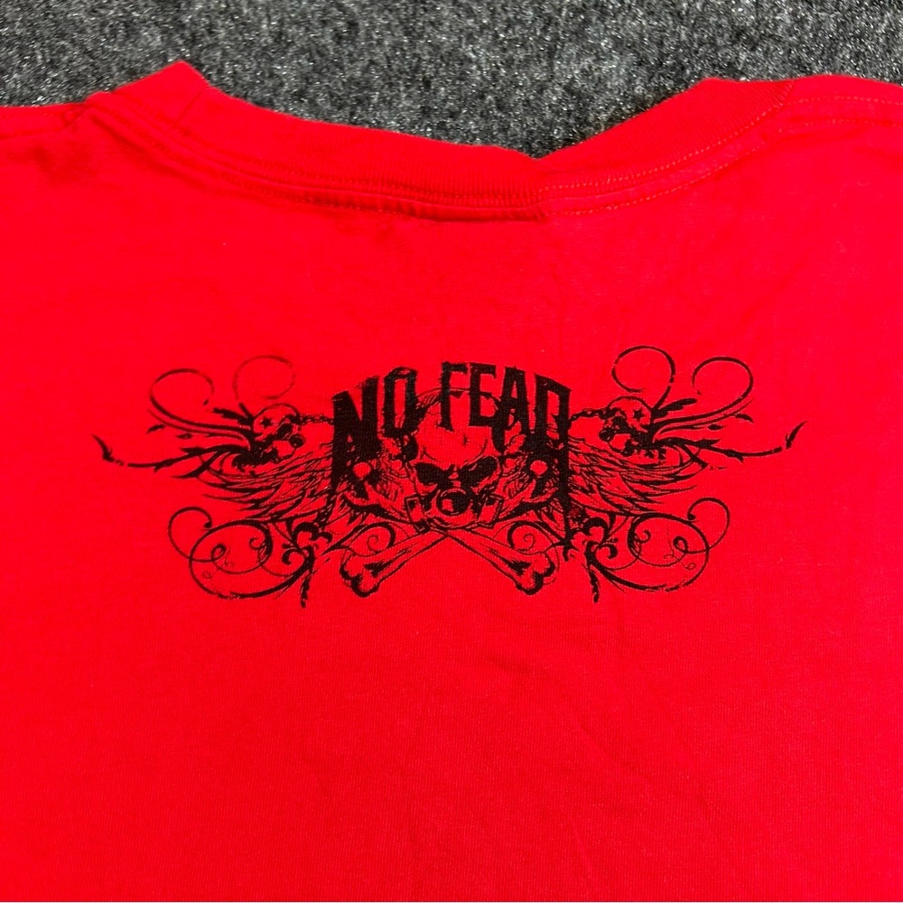 No Fear Skull Graphic Tee XXL Red Biker Streetwear Y2K Shirt - Picture 5 of 7